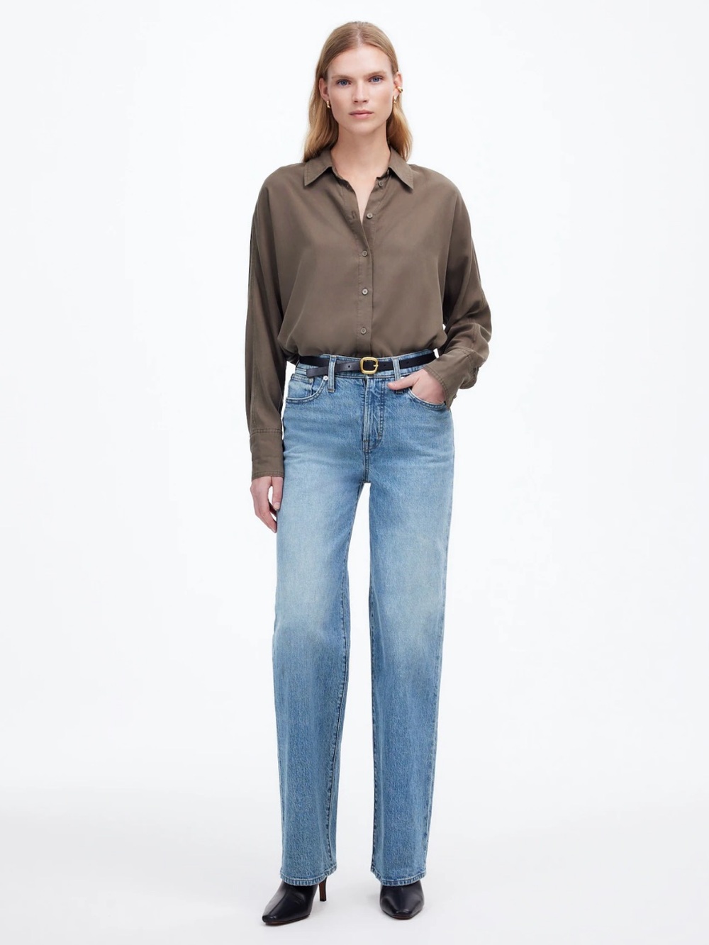 Madewell Perfect Vintage Wide Leg Jeans Petite 26 P26 Enmore